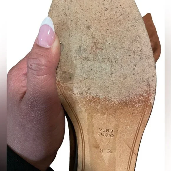 Vintage Italian Brown Leather Mid-Calf Boots Womens Size 8.5 - Picture 6 of 6